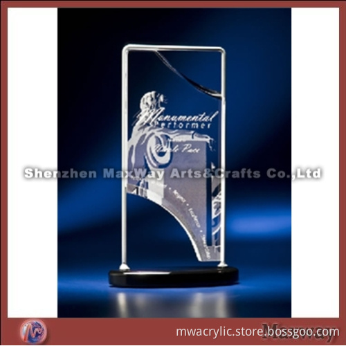Transparent Rectangular Carving High Grade Acrylic Award Gift